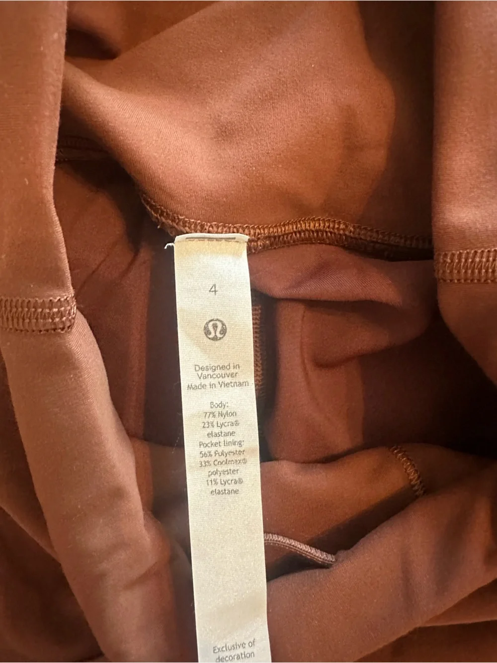 Lululemon Wunder Train Leggings in Roasted Brown